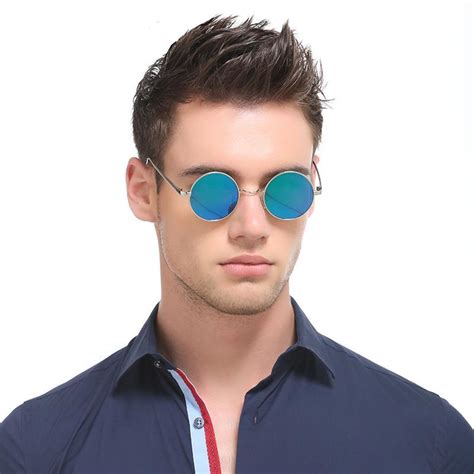 small round lens sunglasses mens|small round polarized sunglasses.